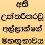 අති උත්තරීතරවූ අල්ලාහ්ගේ මහඟුභාවය